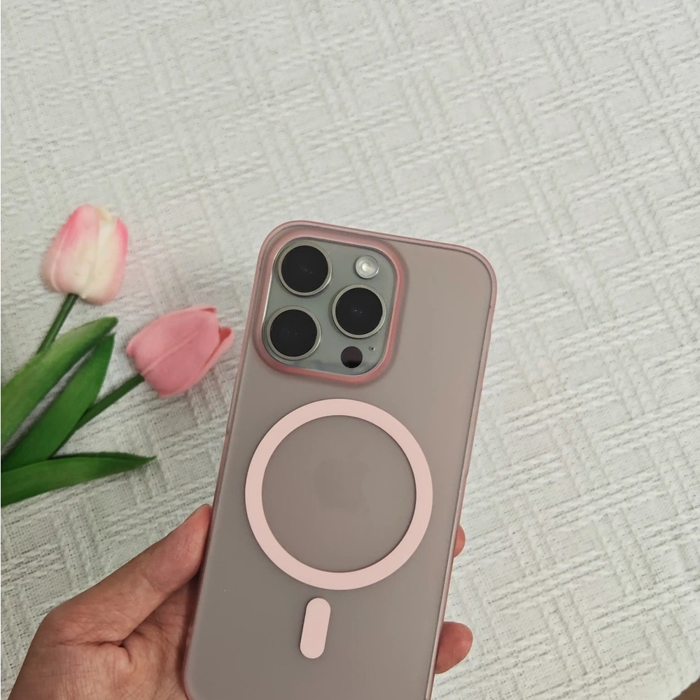 Pink Matte MagSafe-Compatible Phone Case